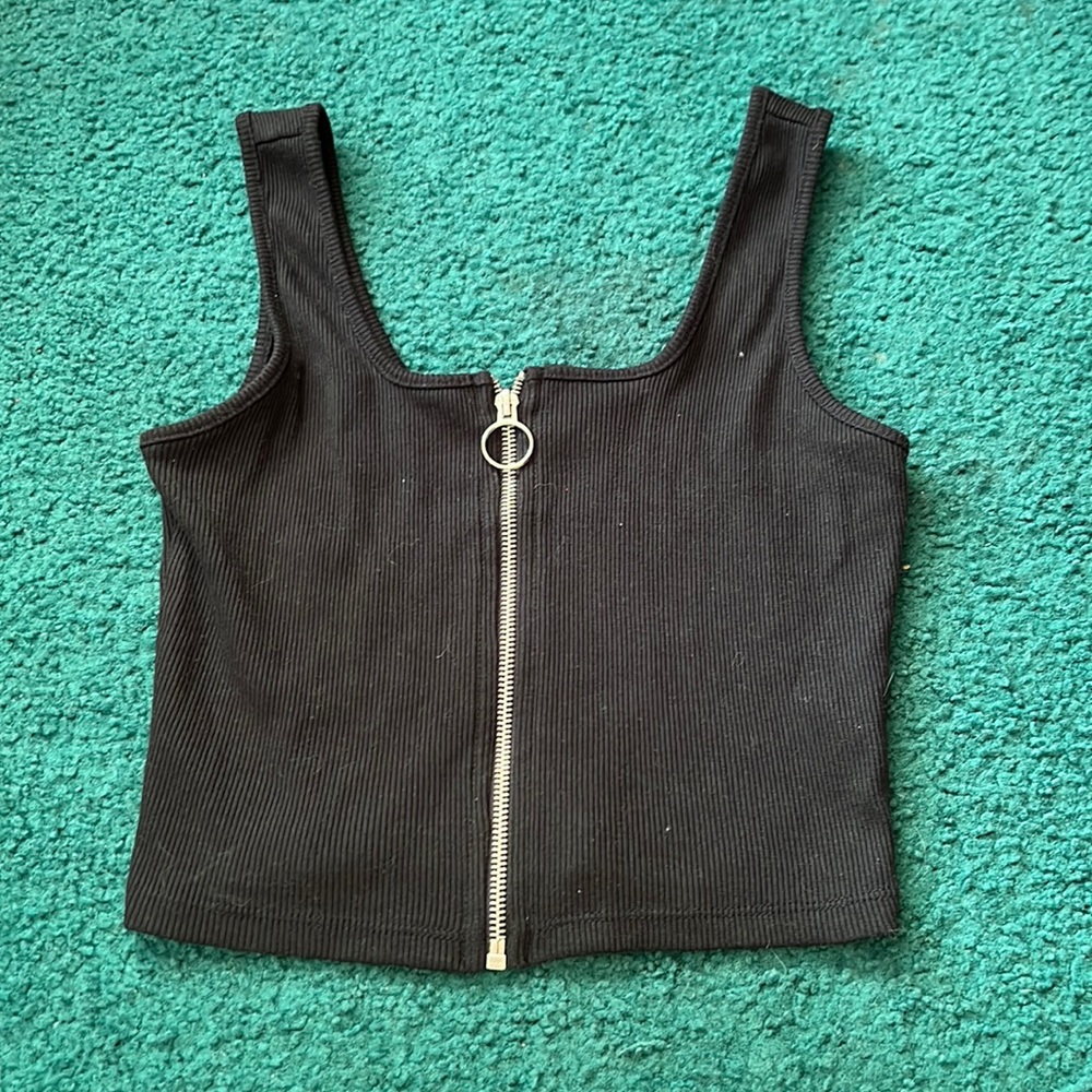 Black Zip Up Tank